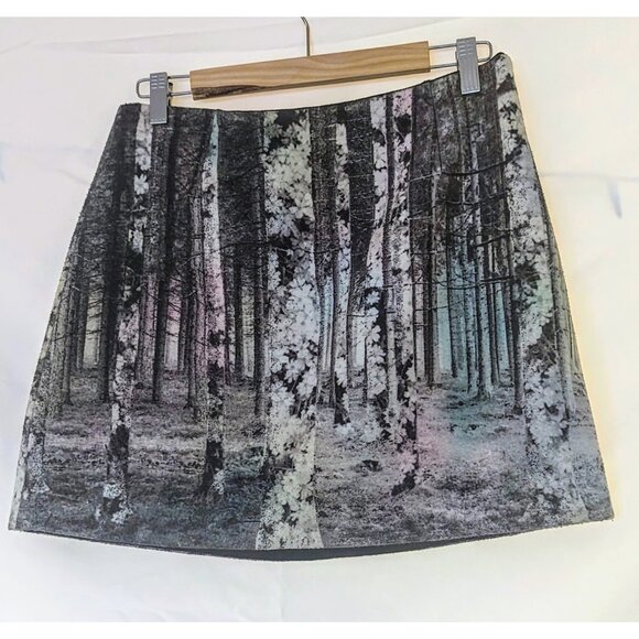 TIBI wintertime Printed Forest landscape mini Fleece skirt - super cute!!! - Picture 1 of 6